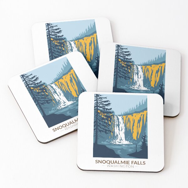 Item preview, Snoqualmie Falls Washington Waterfall Vintage designed and sold by KrisSidDesigns.