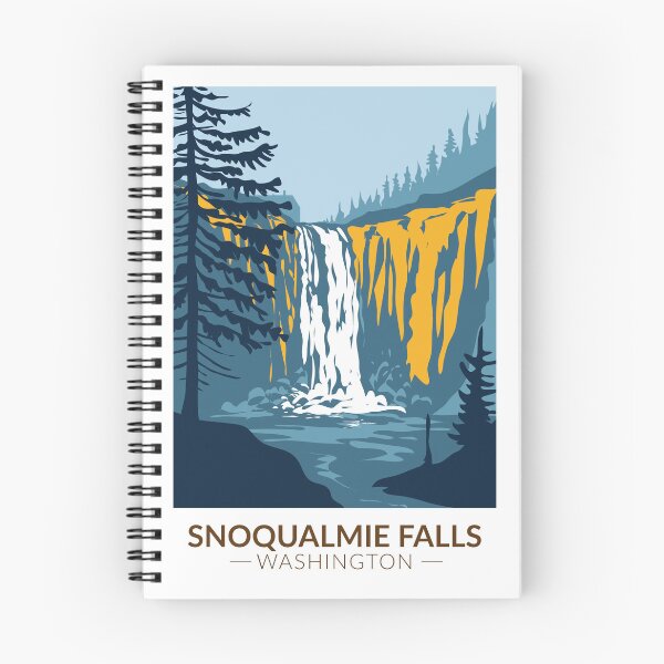 Item preview, Snoqualmie Falls Washington Waterfall Vintage designed and sold by KrisSidDesigns.