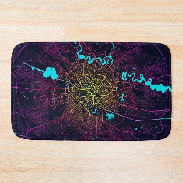 Item preview, Bucharest City Map Romania - Neon designed and sold by deMAP.