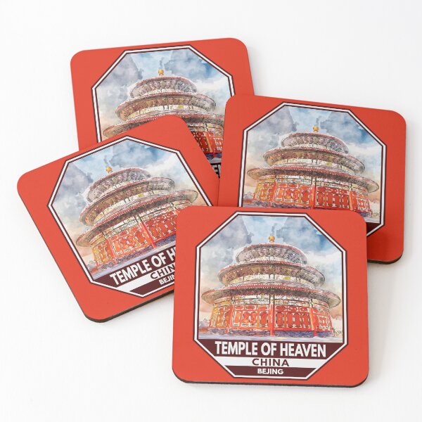 Item preview, Temple of Heaven Beijing China Watercolor Badge designed and sold by KrisSidDesigns.