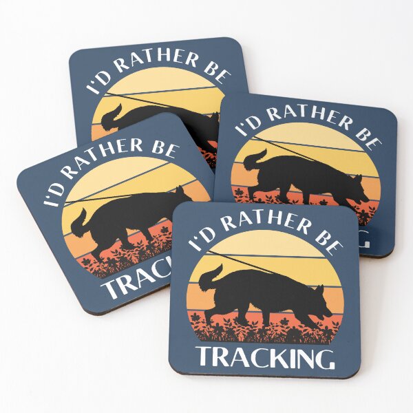 Item preview, Dog Tracking Training German Shepherd GSD Trailing Hunting with Vintage Sunset designed and sold by arlutai.