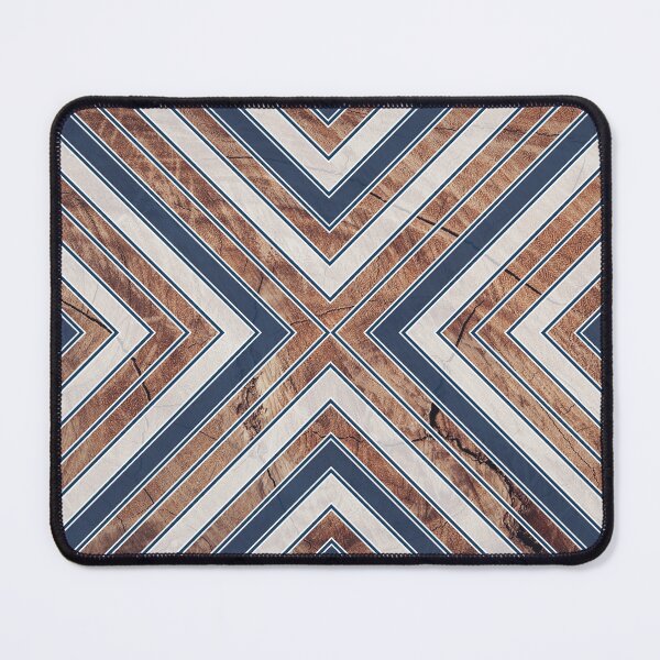 Item preview, Rustic Wood Texture Geometric Tribal Pattern Blue/White designed and sold by CynthiaGraphics.