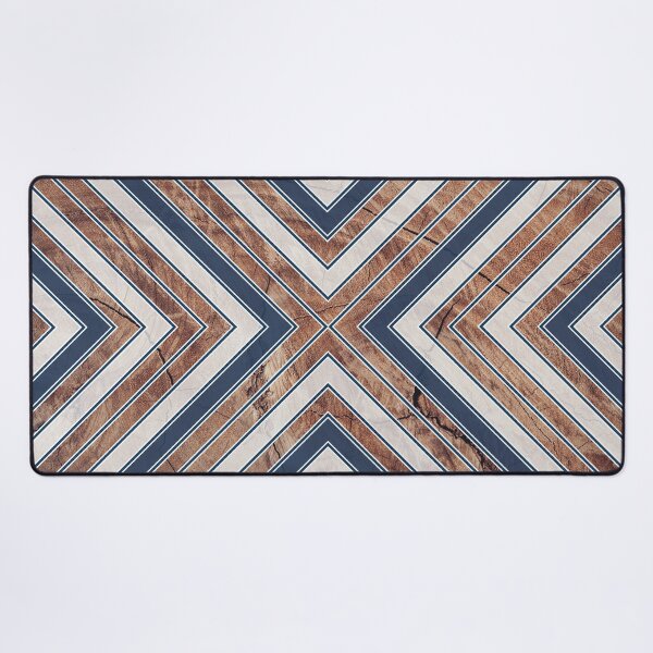 Item preview, Rustic Wood Texture Geometric Tribal Pattern Blue/White designed and sold by CynthiaGraphics.