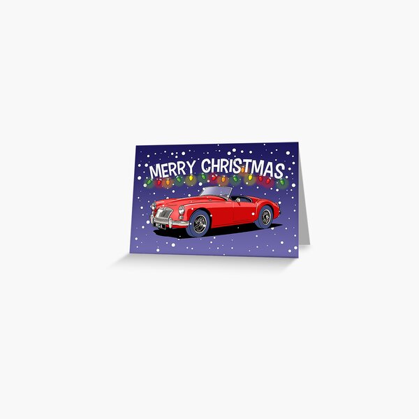 Item preview, MGA Classic Car Christmas Card designed and sold by Webazoot Industries - Car Art.