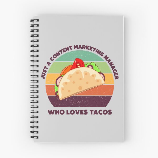 Item preview, Just a content marketing manager who loves tacos, dark text, funny marketer food lover, content marketing manager tacos designed and sold by SGS-.