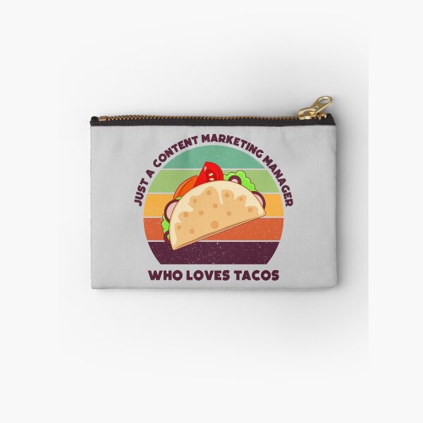 Item preview, Just a content marketing manager who loves tacos, dark text, funny marketer food lover, content marketing manager tacos designed and sold by SGS-.