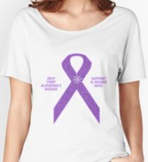Alzheimer's Support Ribbon Women's Relaxed Fit T-Shirt