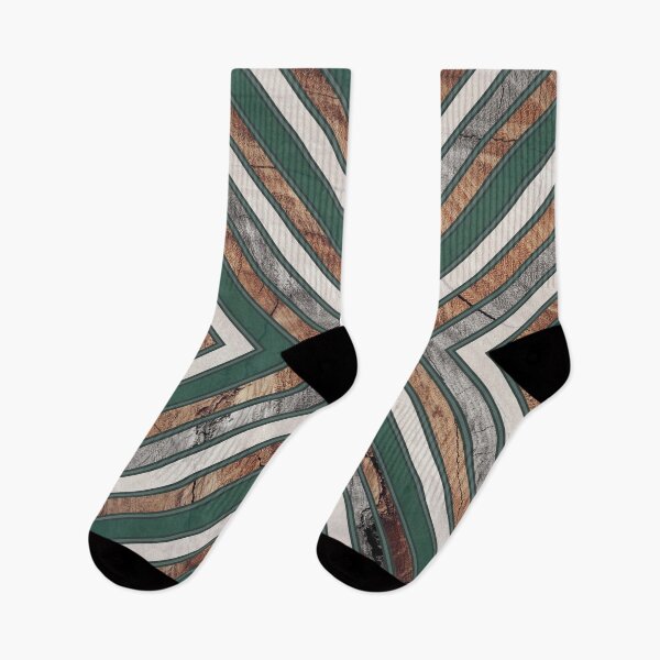 Item preview, Rustic Wood Texture Geometric Tribal Pattern Green/White designed and sold by CynthiaGraphics.