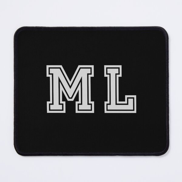 Item preview, M.L. Varsity Initials | Varsity Letters | Black And White | Personalised Gifts designed and sold by Avo And Sriracha.