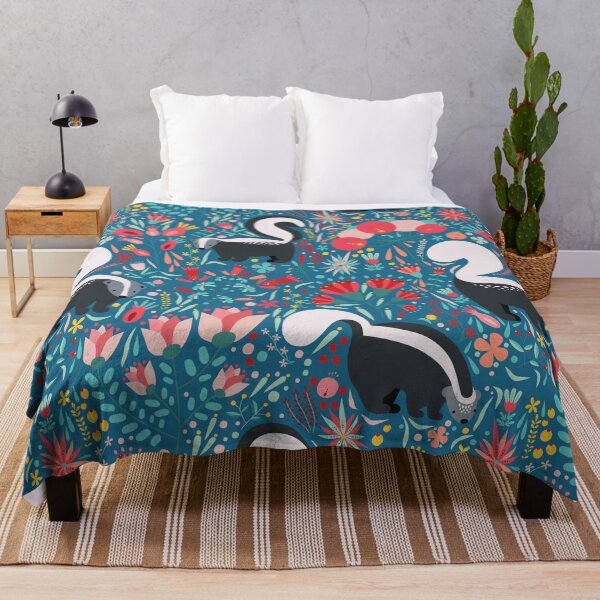 Item preview, Skunk Floral Pattern designed and sold by ZestyFruit.