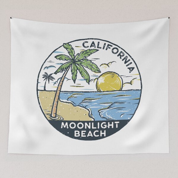 Item preview, Moonlight Beach California Vintage designed and sold by KrisSidDesigns.