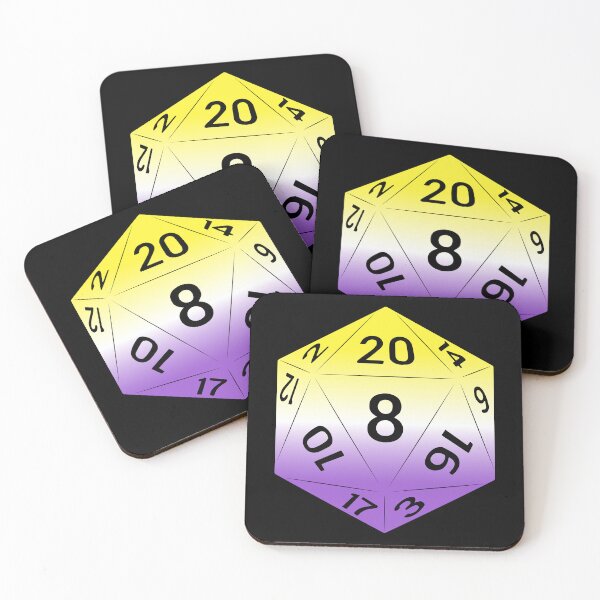 Item preview, Non Binary D20 Dice designed and sold by Pridish.