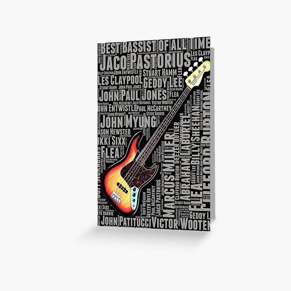 Bass Guitar Greeting Cards for Sale