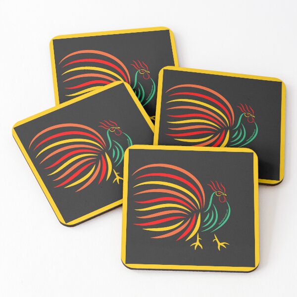 El Gallo The Rooster | Twenty Four Wild Coasters (Set of 4)