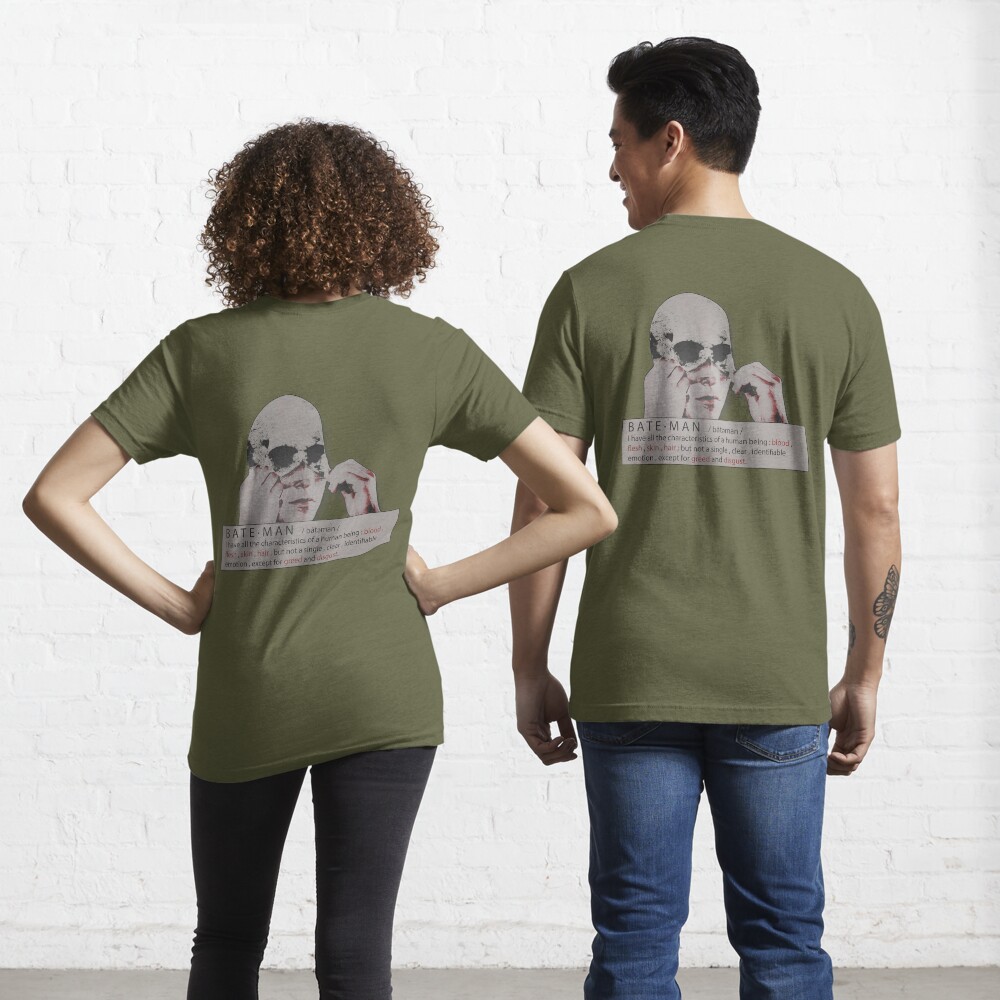 Patrick Bateman: Definition - Blood, Flesh, Skin, Hair, Greed, Disgust  Essential T-Shirt for Sale by Forever-Midnite | Redbubble