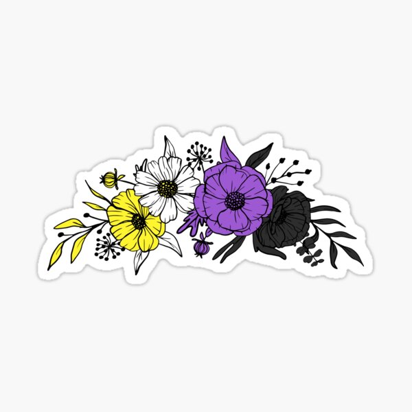 Item preview, Non Binary Flowers designed and sold by Pridish.