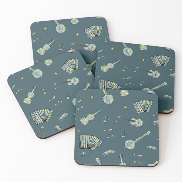 Item preview, Holographic Bluegrass Musical Instruments Sticker Pack/Seamless Pattern designed and sold by bloody-L.