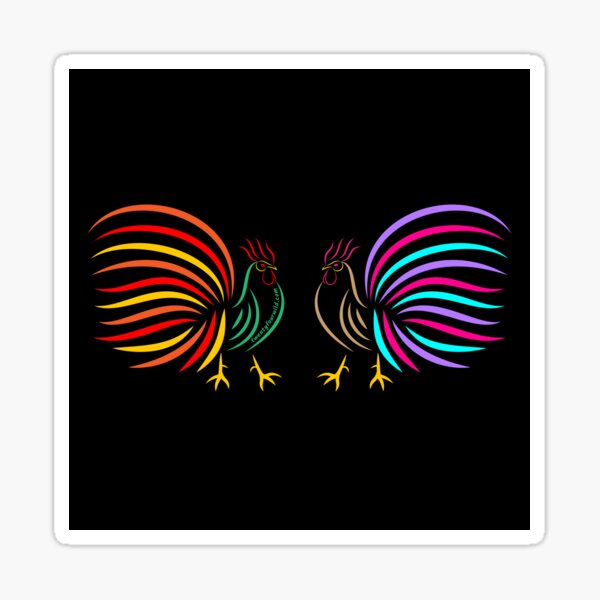 Los Gallos The Roosters | Twenty Four Wild Sticker