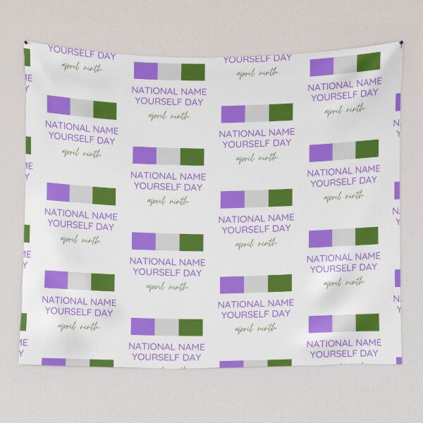 Item preview, Genderqueer Pride National Name Yourself Day April Ninth designed and sold by CJ Vanderbeek.