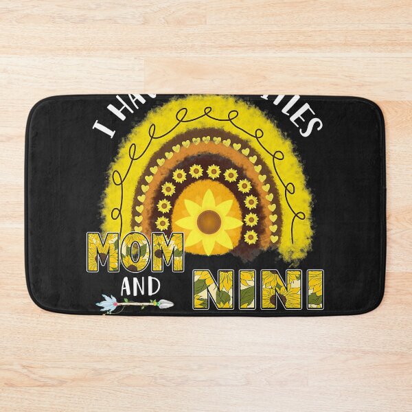 Item preview, I Have Two Titles Mom And Nini Mothers Day Sunflower Rainbow  designed and sold by zorinaabzs143.