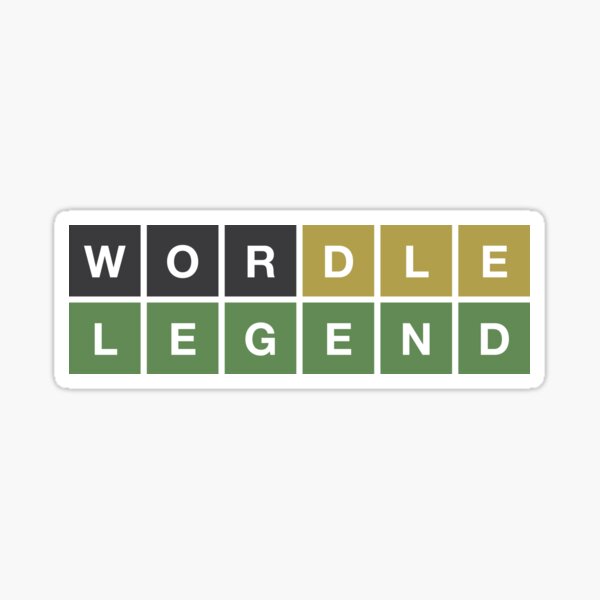 Wordle Legend (Wordle Style) Sticker