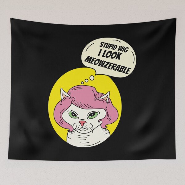 Item preview, Cat Funny Cat With Wig designed and sold by BufFord71.