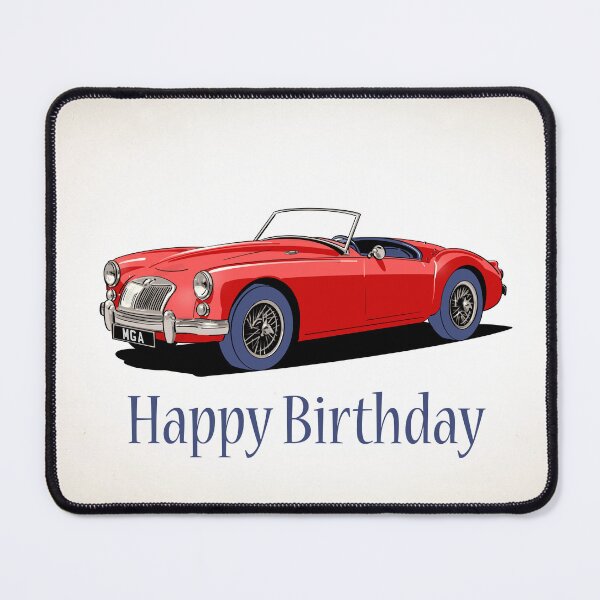 Item preview, MGA Red Car Birthday Card designed and sold by Webazoot Industries - Car Art.