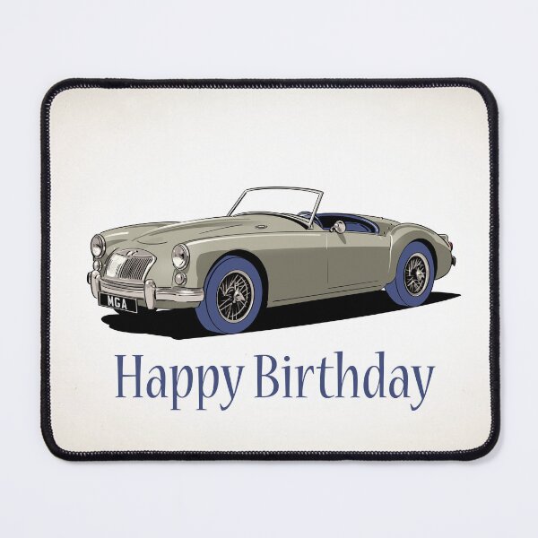 Item preview, MGA Classic Car Birthday Card designed and sold by Webazoot Industries - Car Art.