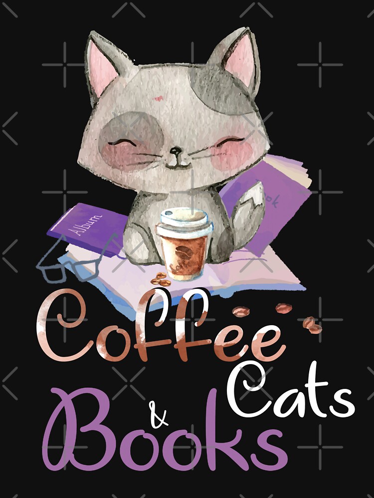 Coffee Cats And Books Essential T-Shirt for Sale by NamNguyen97