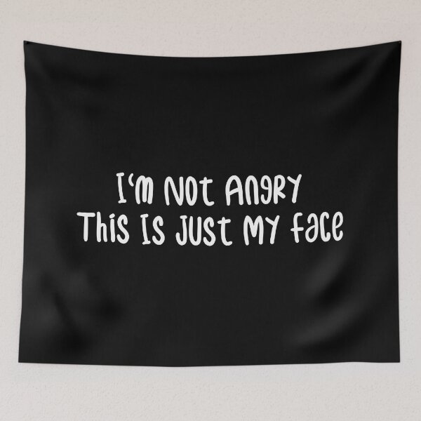 Item preview, Funny I'm Not Angry This Is Just My Face Vintage Retro designed and sold by Mer Yem.