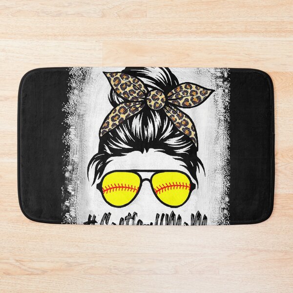 Item preview, Bleached Softball Mom Life With Leopard and Messy Bun Player designed and sold by zorinaabzs143.