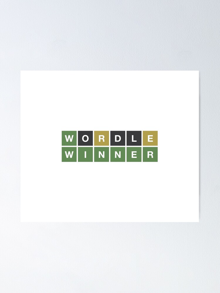 "Wordle Winner (Wordle Style)" Poster for Sale by thegamerloft Redbubble