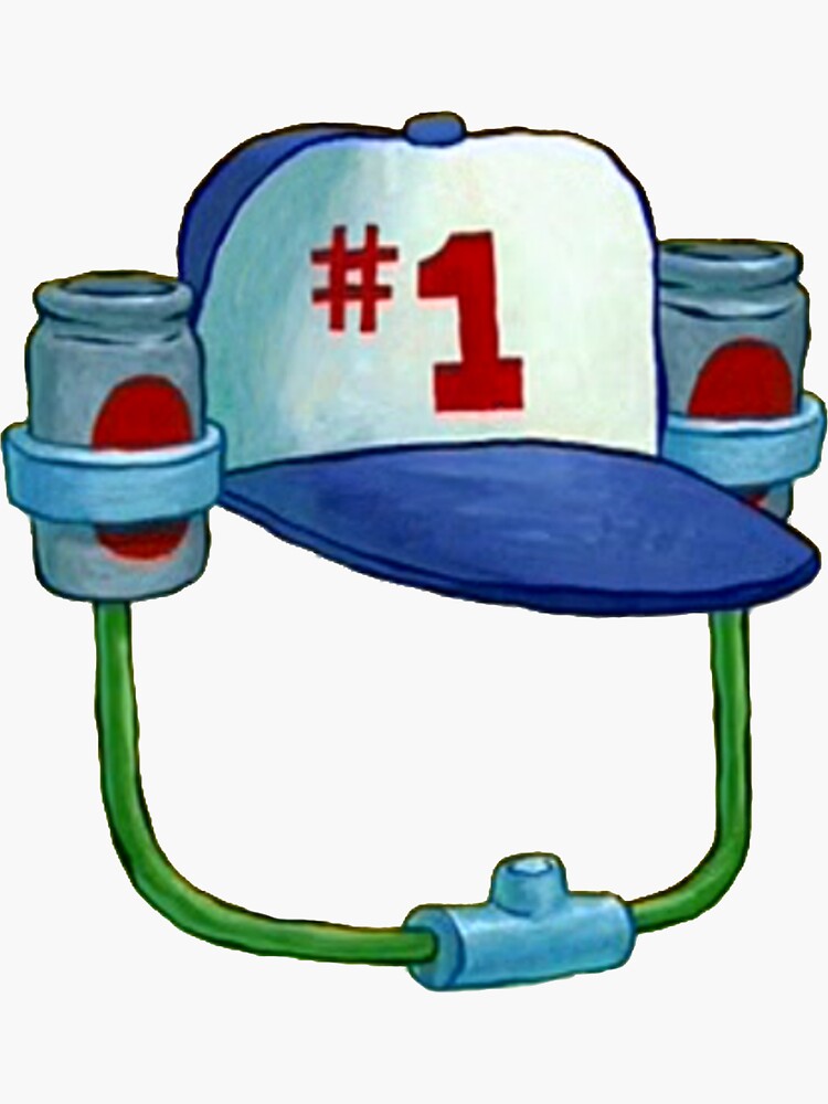 "Spongebob Soda Drinking hat" Sticker by dalmemes Redbubble