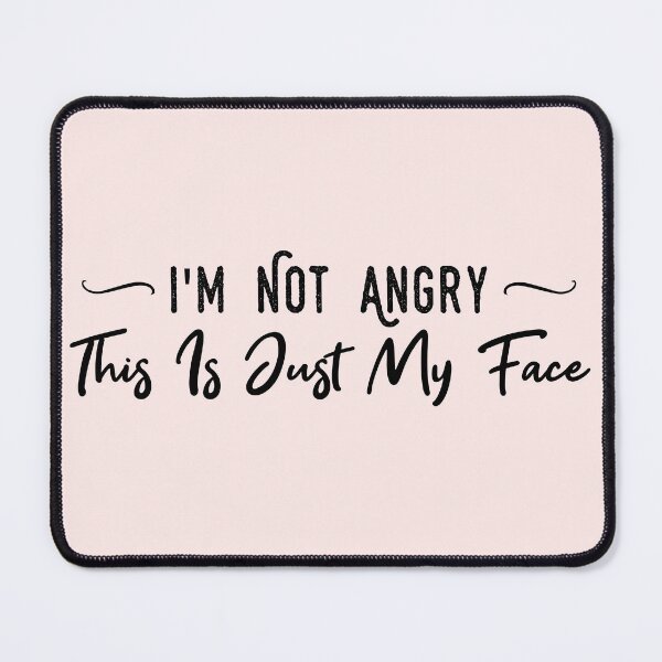 Item preview, Funny I'm Not Angry This Is Just My Face Vintage Retro designed and sold by Mer Yem.