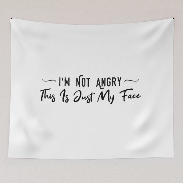 Item preview, Funny I'm Not Angry This Is Just My Face Vintage Retro designed and sold by Mer Yem.