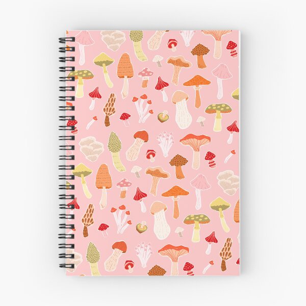 Item preview, Mushrooms - Pink Background designed and sold by HappyCatPrints.