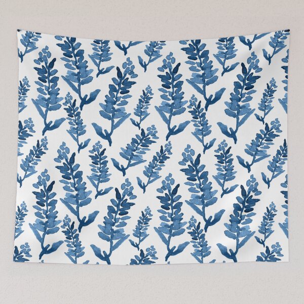 Item preview, Lavender Watercolor Florals - Blue designed and sold by Lindsay Marie Patterns.