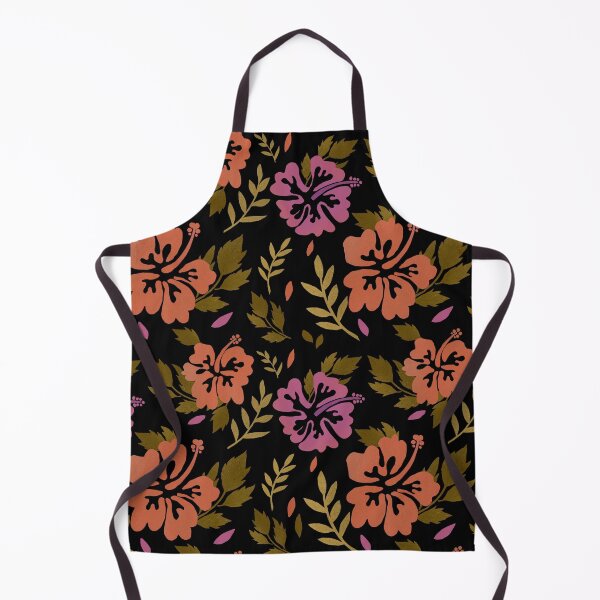 Item preview, Hibiscus Orange Pink Flowers design with Green tones of leaves designed and sold by WildCanyon.