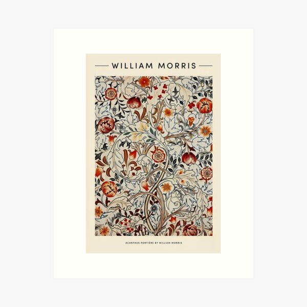 William Morris Fleur Rouge Impression artistique