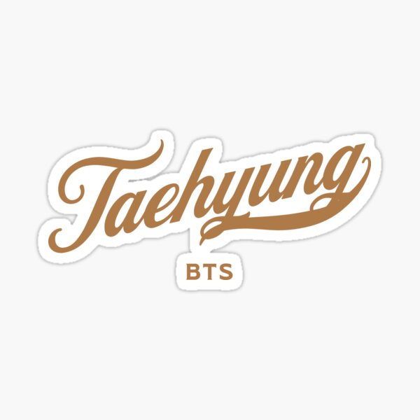 Artikel-Vorschau von BTS Kim Taehyung Namensbaseball-Typografietext, designt und verkauft von Morcawork.