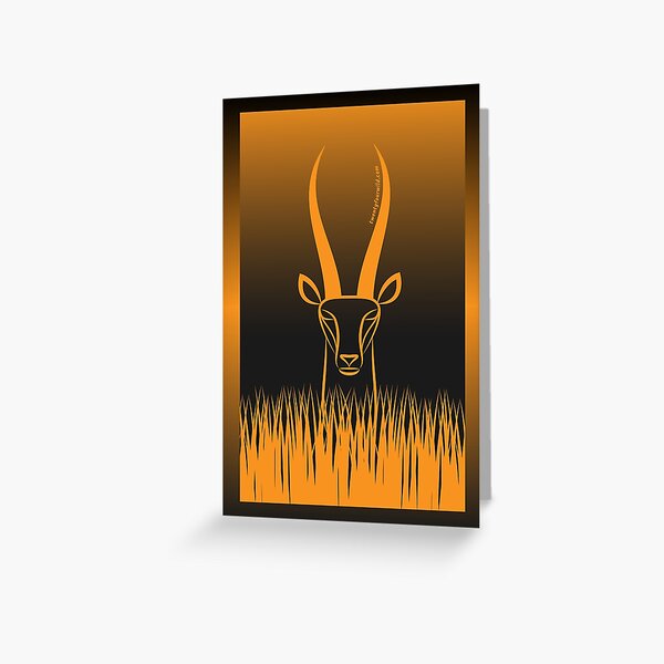 Gazelle In The Sunset | Twenty Four Wild Greeting Card