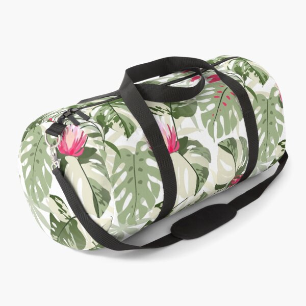 Green botanical pattern Duffle Bag