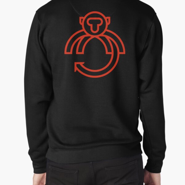Tech Worker Monkey - Red Pullover Sweatshirt
