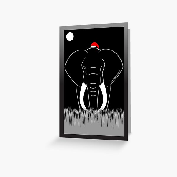 Elephant In The Moonlight (Christmas)| Twenty Four Wild Greeting Card