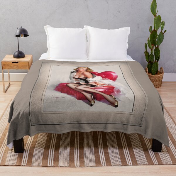 Item preview, My Heart Shaped Loveseat by Gil Elvgren Remastered Vintage Art Xzendor7 Reproductions designed and sold by Xzendor7 Digital Art Creations.