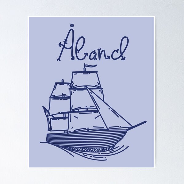 Item preview, Aland Baltic Sea island vacation with blue sailing ship designed and sold by Denis Rösler.