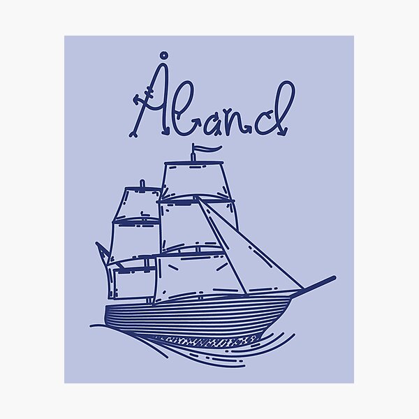 Item preview, Aland Baltic Sea island vacation with blue sailing ship designed and sold by Denis Rösler.