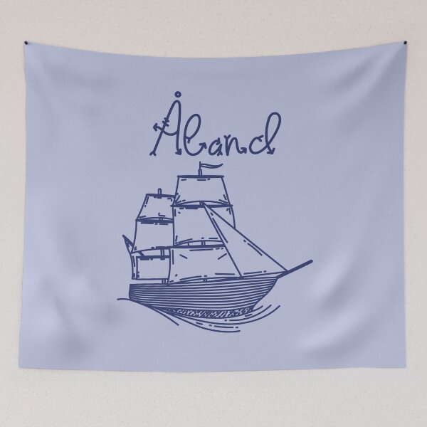 Item preview, Aland Baltic Sea island vacation with blue sailing ship designed and sold by Denis Rösler.