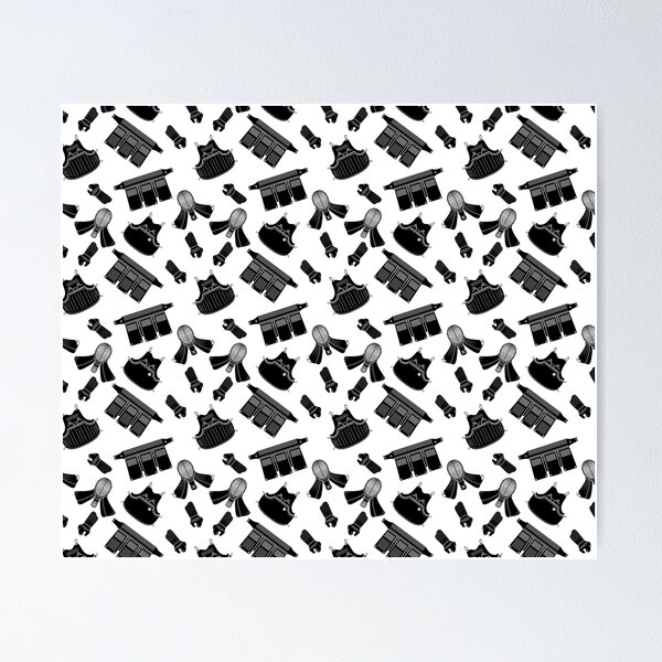Item preview, Kendo Bogu Mosaic Pattern White & Black designed and sold by Mx3Designs.