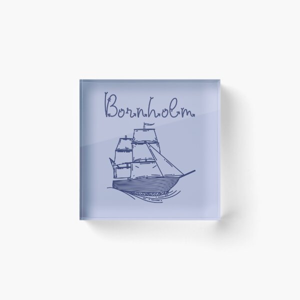 Item preview, Bornholm Baltic Sea island vacation blue sailing ship designed and sold by Denis Rösler.
